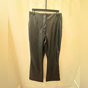 Abercrombie & Fitch Vegan Leather Flare Pants